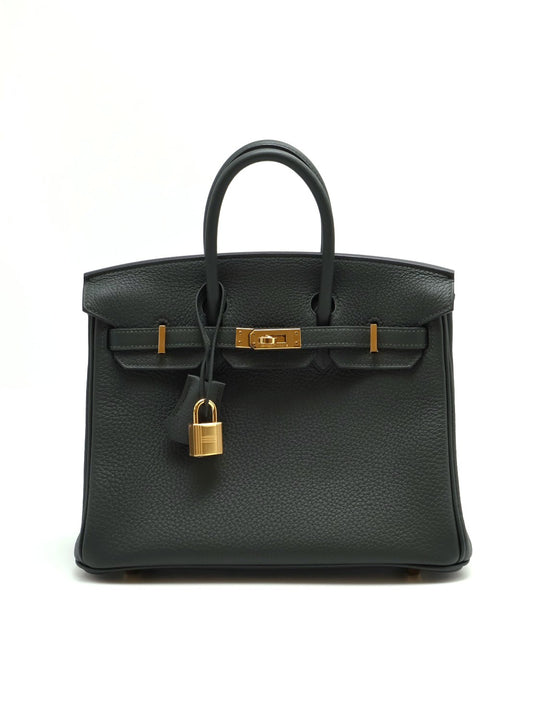HERMES Birkin 25 -  灰綠金