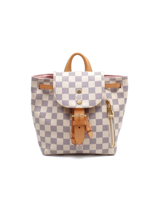 LOUIS VUITTON 白棋盤格小後背包