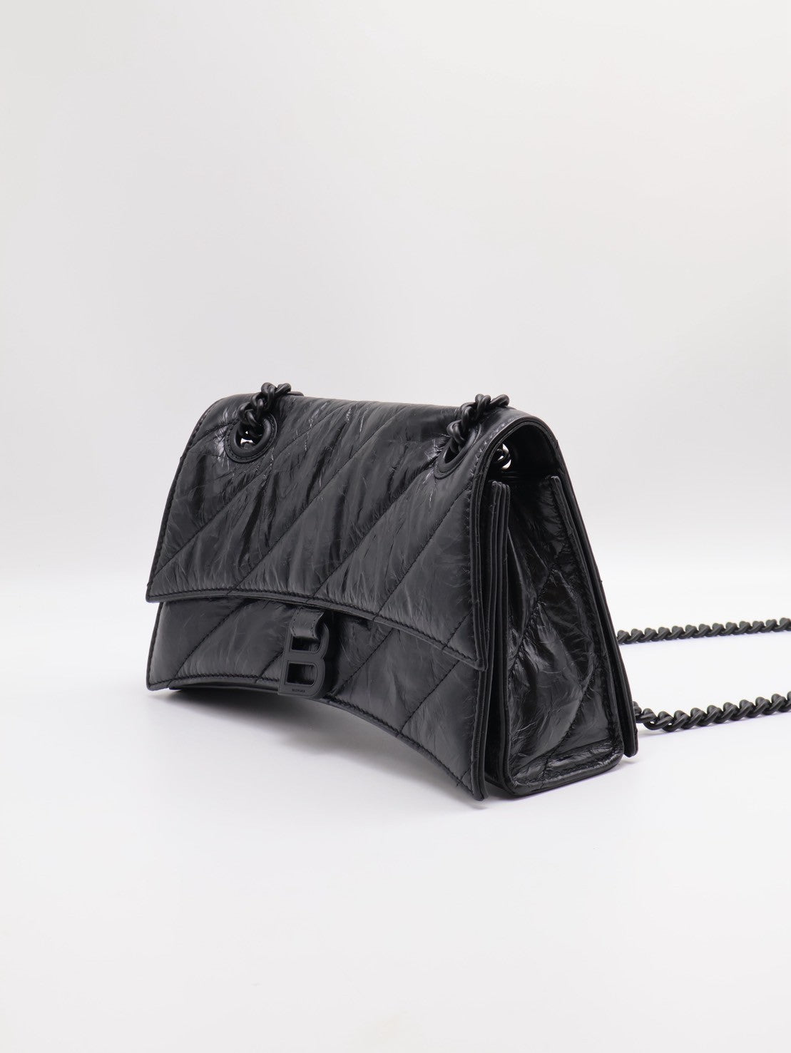 Balenciaga Crush小牛皮沙漏包 - 小號So black