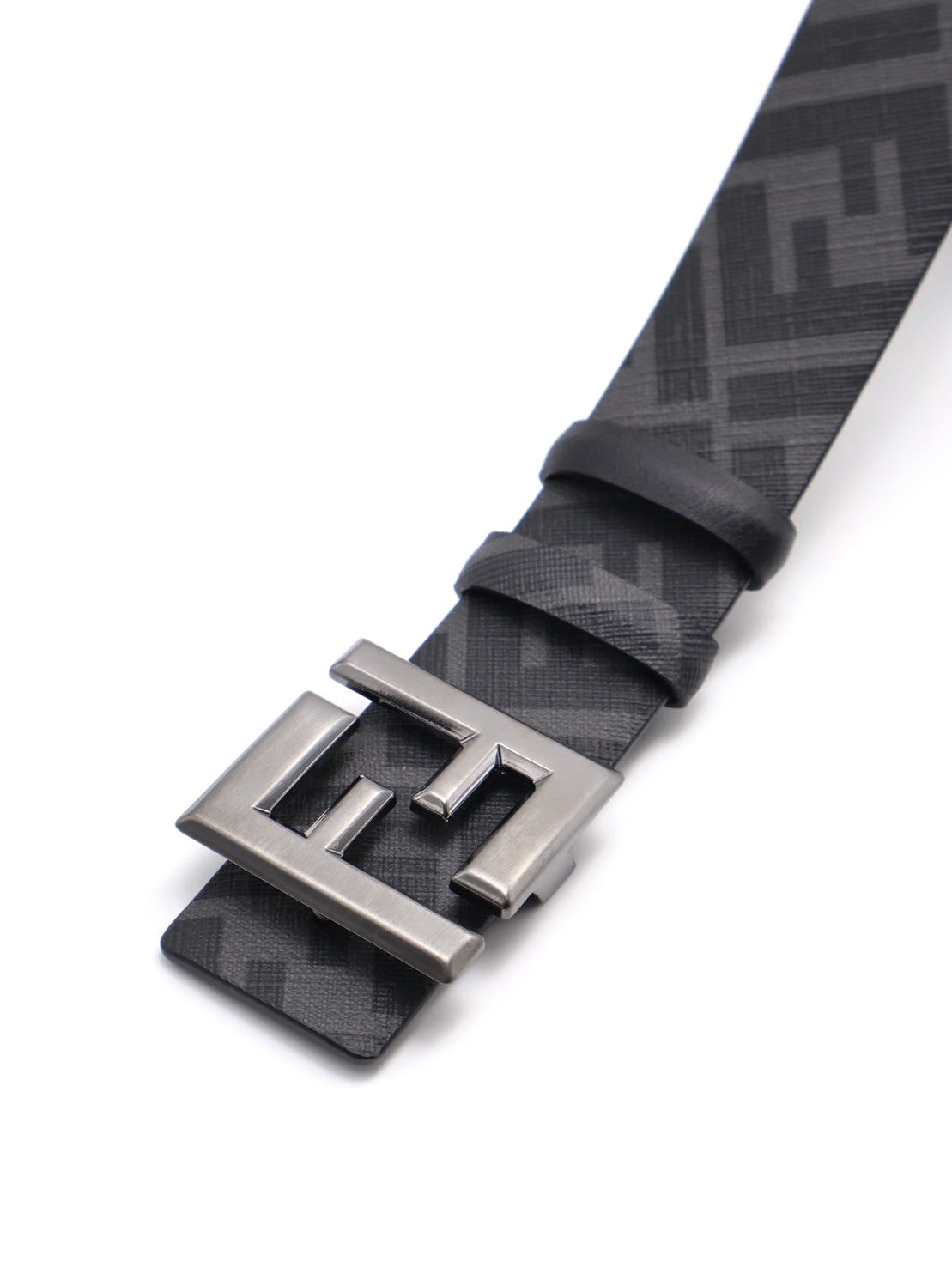 FENDI FF Squared雙面腰帶 - 黑