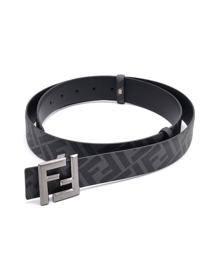FENDI FF Squared雙面腰帶 - 黑