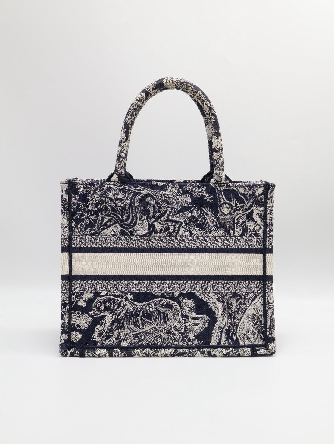 DIOR 刺繡動物園Tote - 小號深藍
