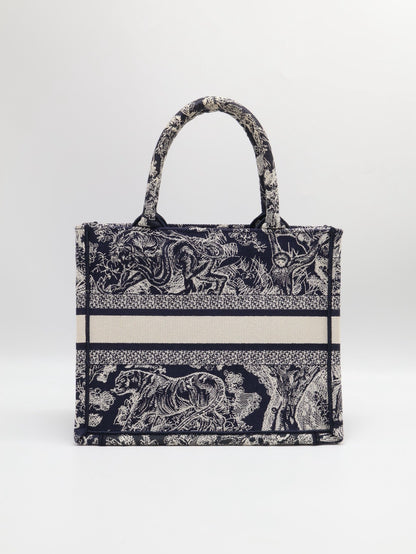 DIOR 刺繡動物園Tote - 小號深藍