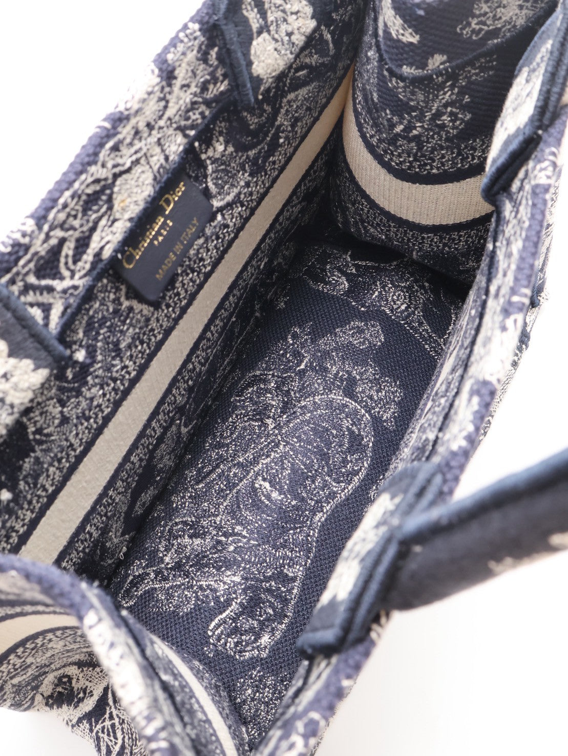 DIOR 刺繡動物園Tote - 小號深藍