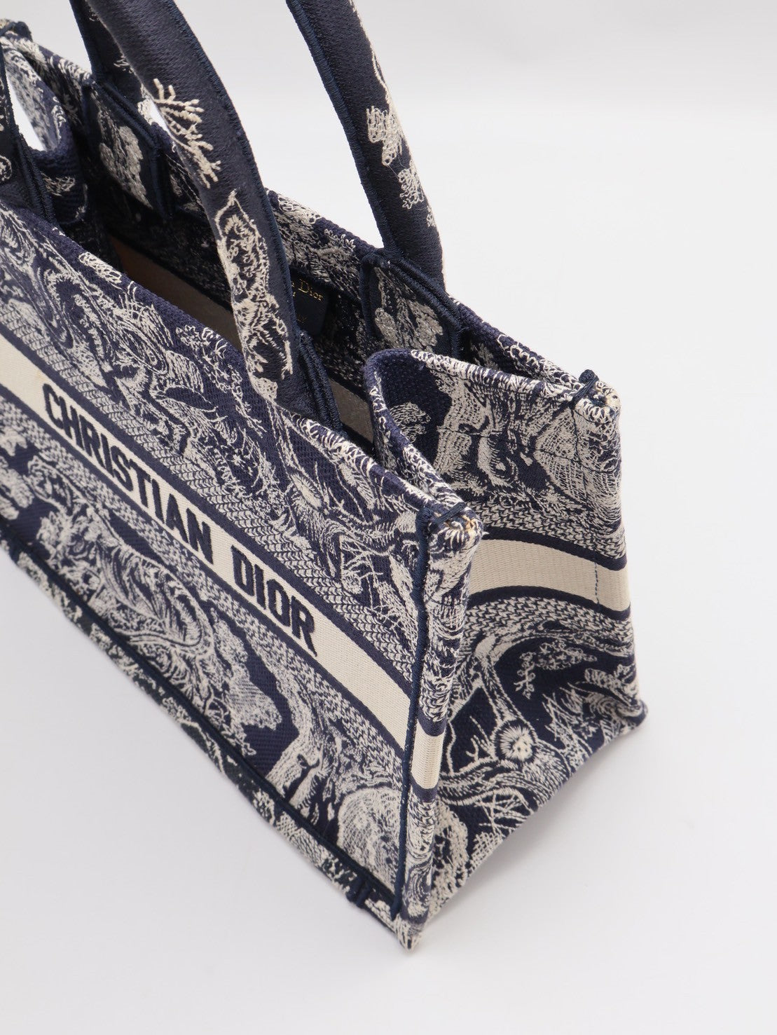 DIOR 刺繡動物園Tote - 小號深藍