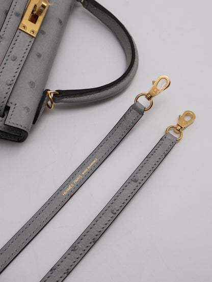 HERMES Mini kelly ll - 冰川藍金 U