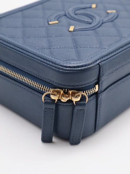 CHANEL Vanity case - 中號海藍28開