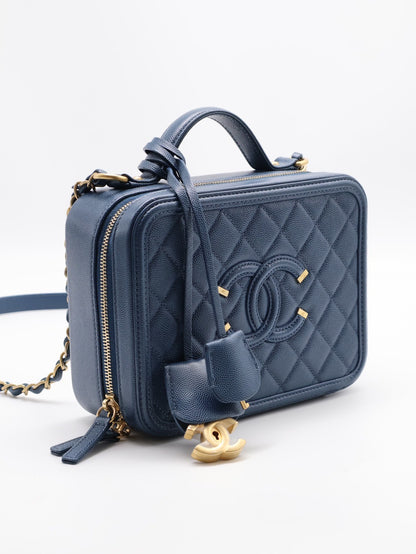 CHANEL Vanity case - 中號海藍28開