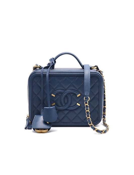 CHANEL Vanity case - 中號海藍28開