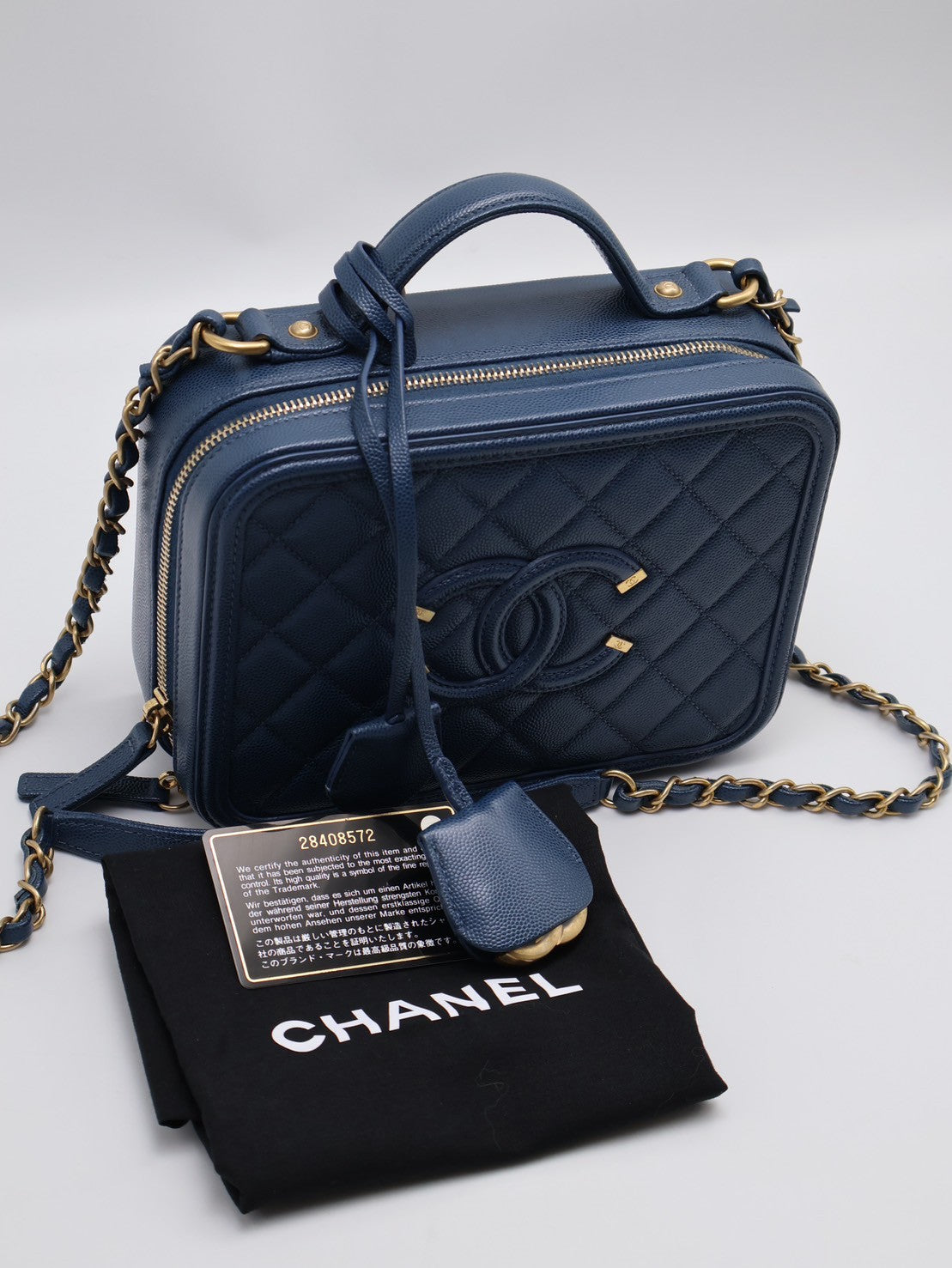 CHANEL Vanity case - 中號海藍28開