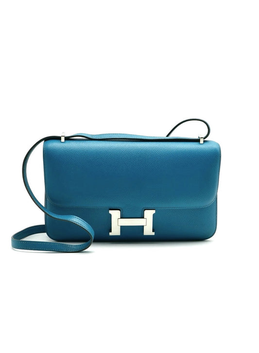 HERMES Constance elan 26 - 伊茲密爾藍拚博斯普魯斯綠銀 🅁