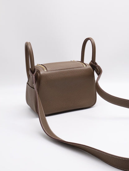 HERMES Mini lindy - 灰金 U