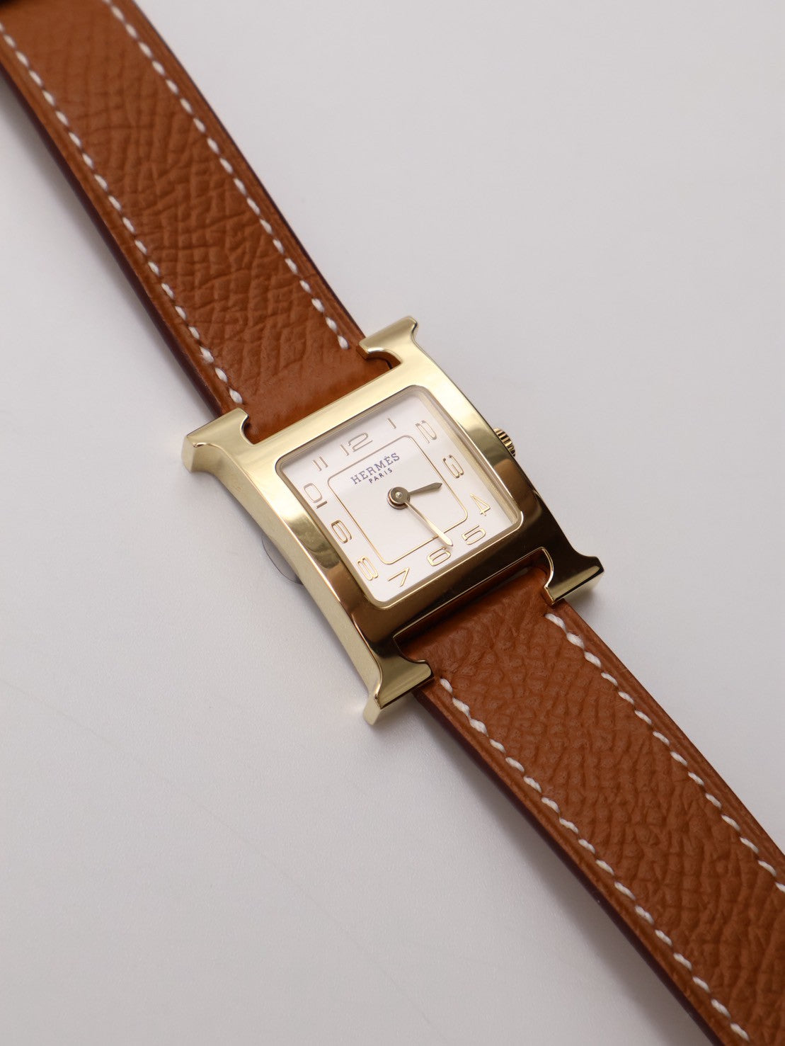 HERMES Heure H腕錶 - 金棕金 25