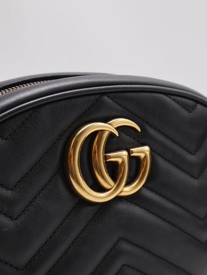 GUCCI Marmont腰包 - 大號黑金 95