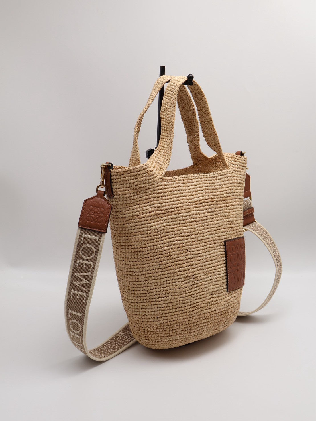 LOEWE Slit 草編托特包 - mini自然色