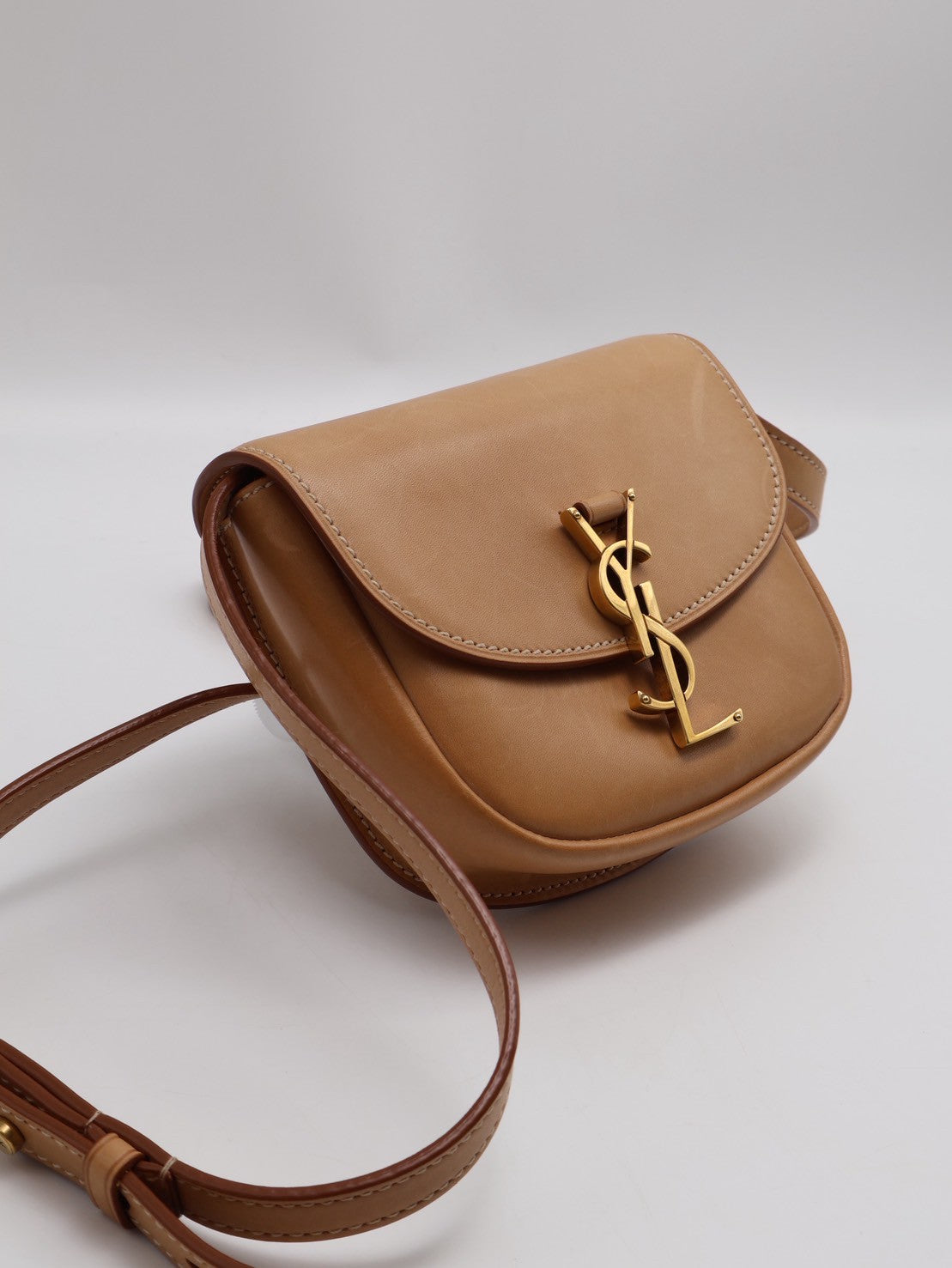 YSL Kaia馬鞍包 - Mini奶茶金