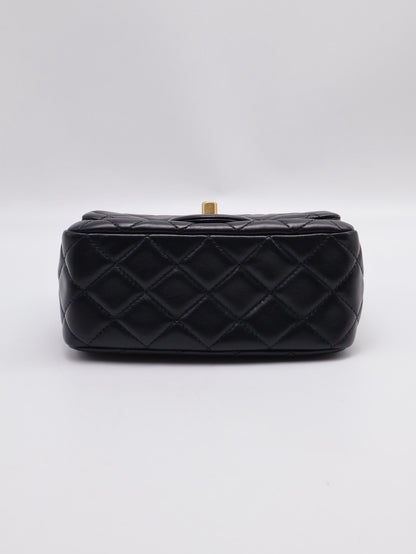 CHANEL 經典口蓋包方胖子 17 - 金球黑金