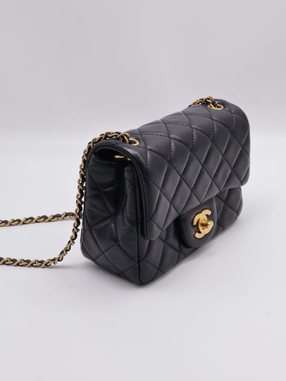 CHANEL 經典口蓋包方胖子 17 - 金球黑金