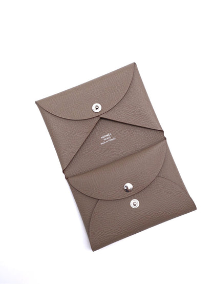 HERMES Calvi Duo - Etoupe 18 大象灰 G