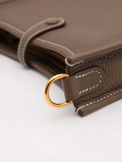 HERMES Mini Evelyne - Etoupe 18 大象灰金 Z