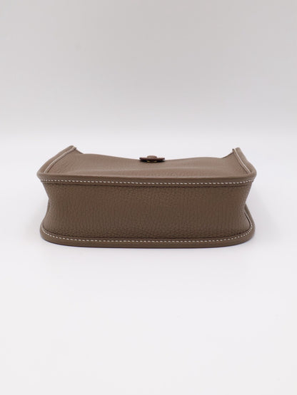 HERMES Mini Evelyne - Etoupe 18 大象灰金 Z