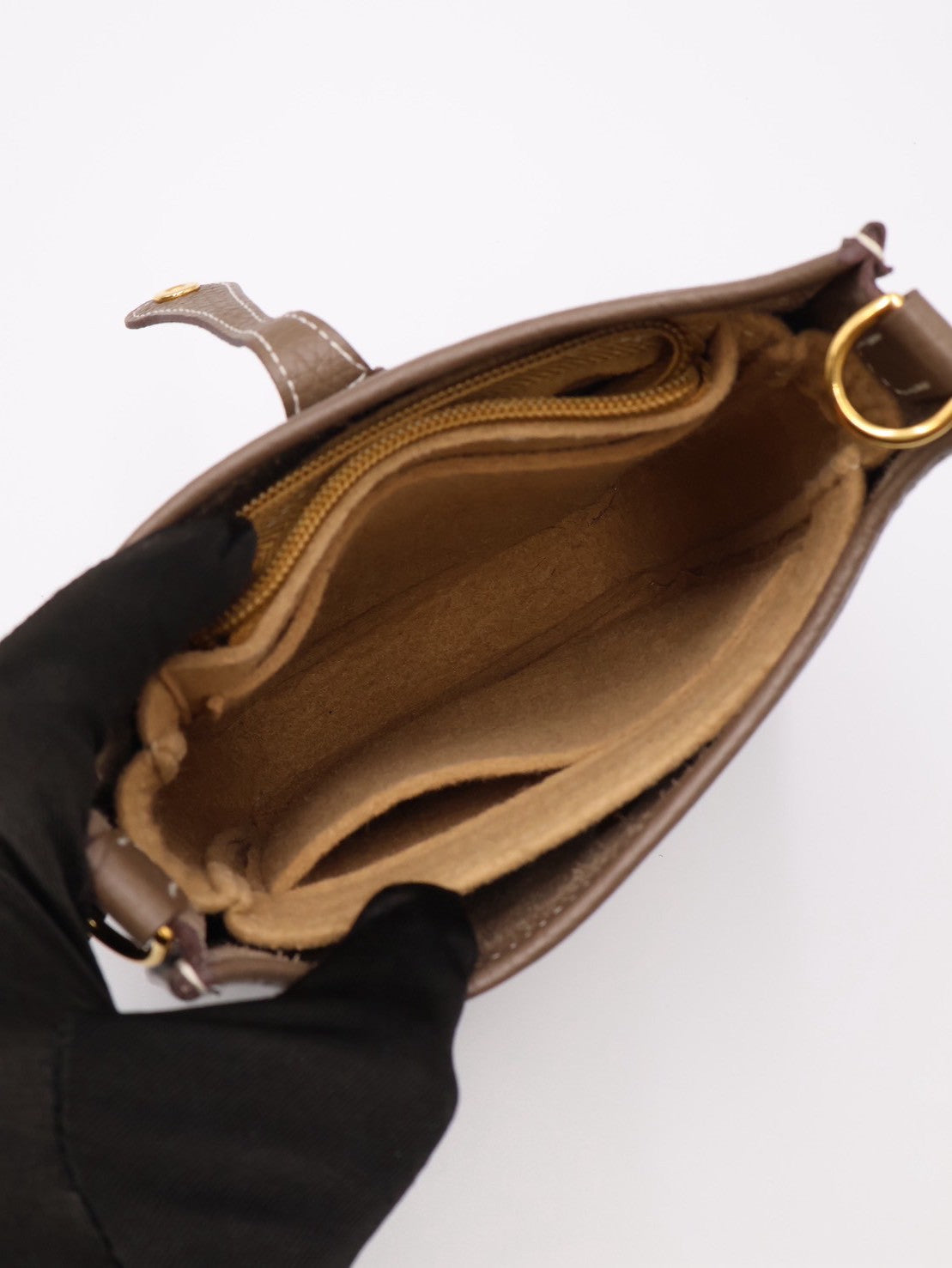 HERMES Mini Evelyne - Etoupe 18 大象灰金 Z