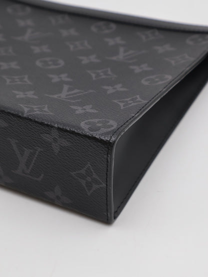 LOUIS VUITTON Pochette Voyage手拿包 - MM灰老花