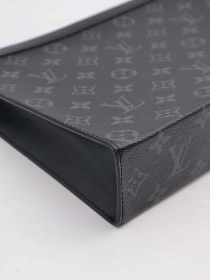 LOUIS VUITTON Pochette Voyage手拿包 - MM灰老花