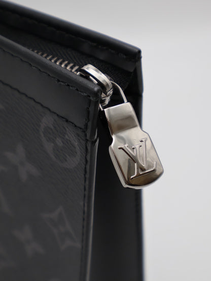 LOUIS VUITTON Pochette Voyage手拿包 - MM灰老花