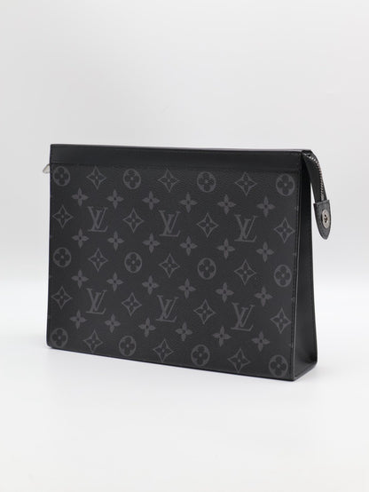 LOUIS VUITTON Pochette Voyage手拿包 - MM灰老花