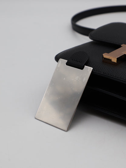 HERMES Mini constance 19 - 黑玫瑰金 W