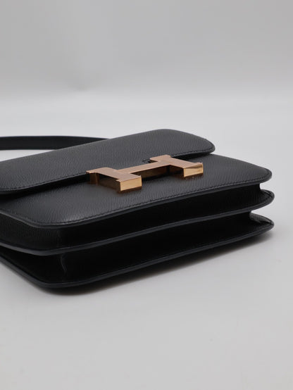HERMES Mini constance 19 - 黑玫瑰金 W