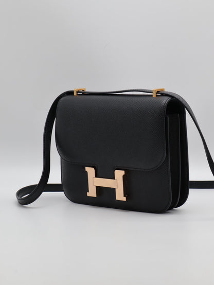 HERMES Mini constance 19 - 黑玫瑰金 W