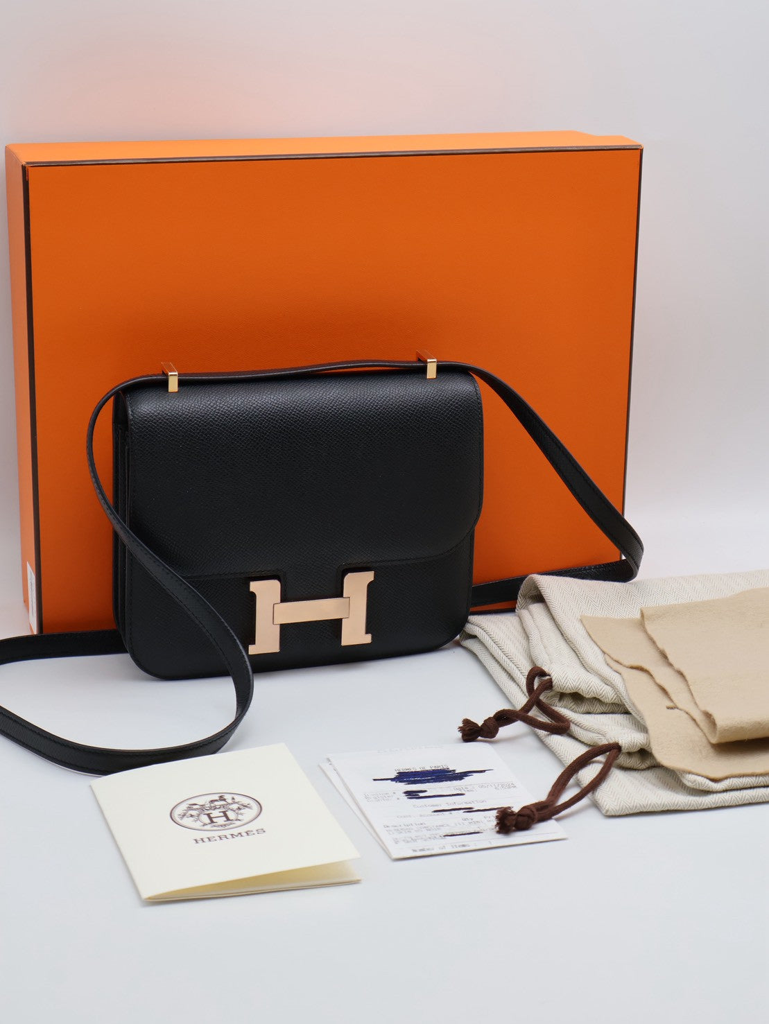 HERMES Mini constance 19 - 黑玫瑰金 W