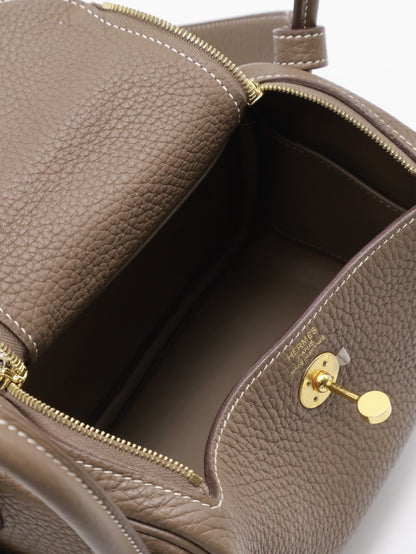 HERMES Mini lindy - 灰金 Y