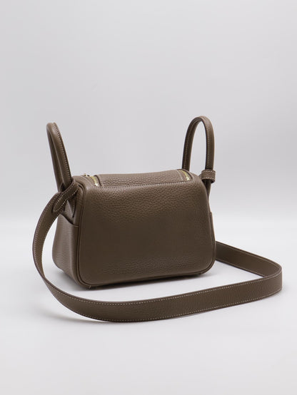 HERMES Mini lindy - 灰金 Y