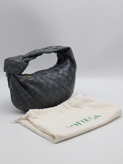 BOTTEGA VENETA Mini jodie和尚包 - 深灰藍