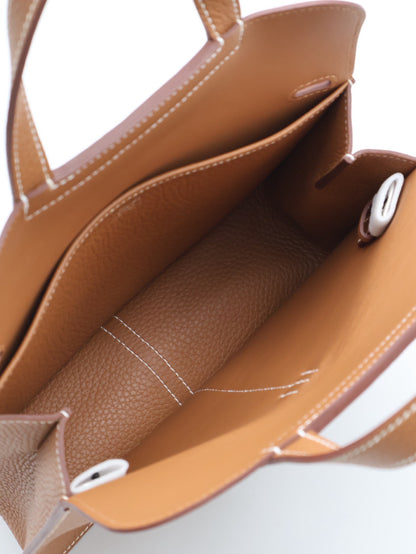 HERMES Halzan 25 - 金棕銀 K