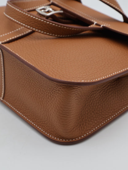 HERMES Halzan 25 - 金棕銀 K