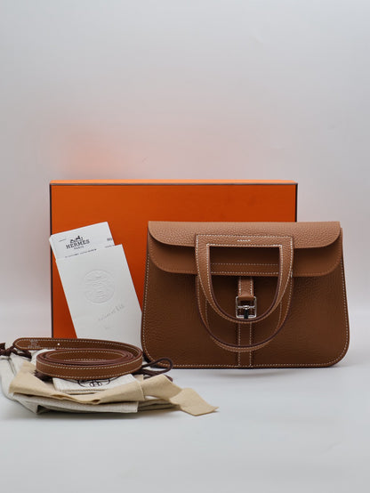 HERMES Halzan 25 - 金棕銀 K