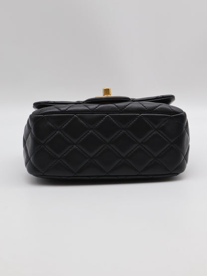 CHANEL 經典口蓋包方胖子 17 - 金球黑金