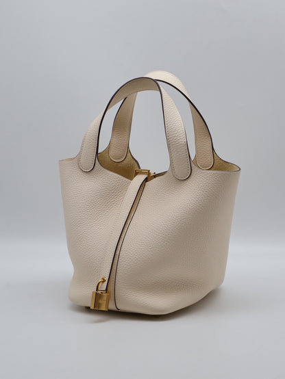 HERMES Picotin 18 - 奶油白金 Z