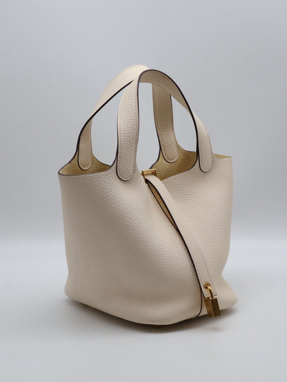 HERMES Picotin 18 - 奶油白金 Z