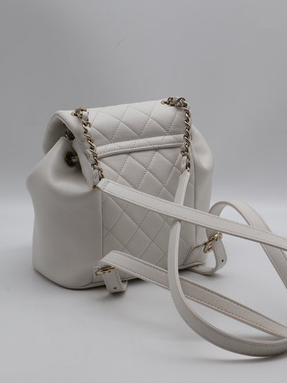 CHANEL Duma小牛皮後背包 - 小號白金