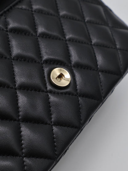 CHANEL 25C漆皮手柄Handle Mini CF - So Black