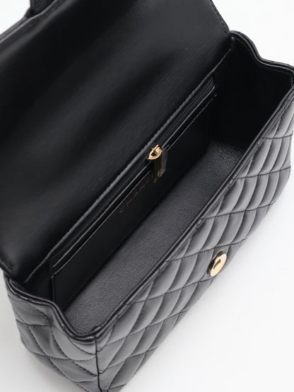 CHANEL 25C漆皮手柄Handle Mini CF - So Black