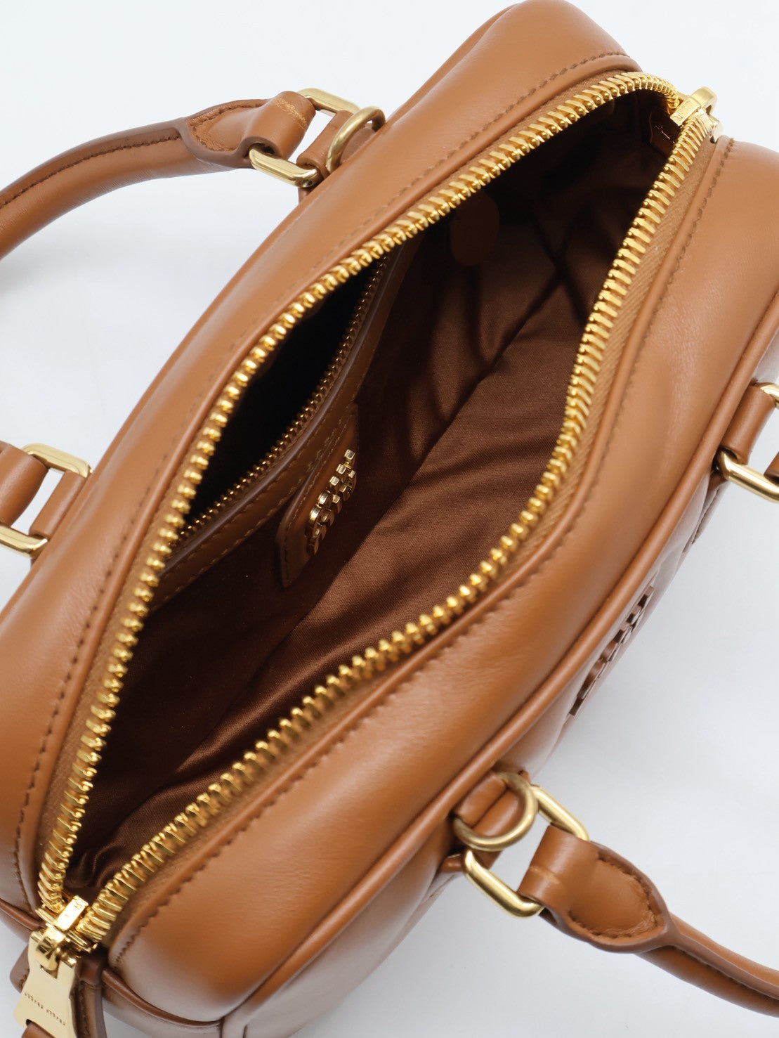 Miu Miu - Arcadie保齡球包 - 小號焦糖棕