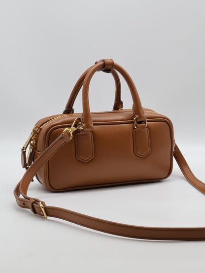 Miu Miu - Arcadie保齡球包 - 小號焦糖棕