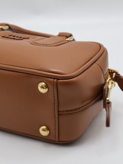 Miu Miu - Arcadie保齡球包 - 小號焦糖棕