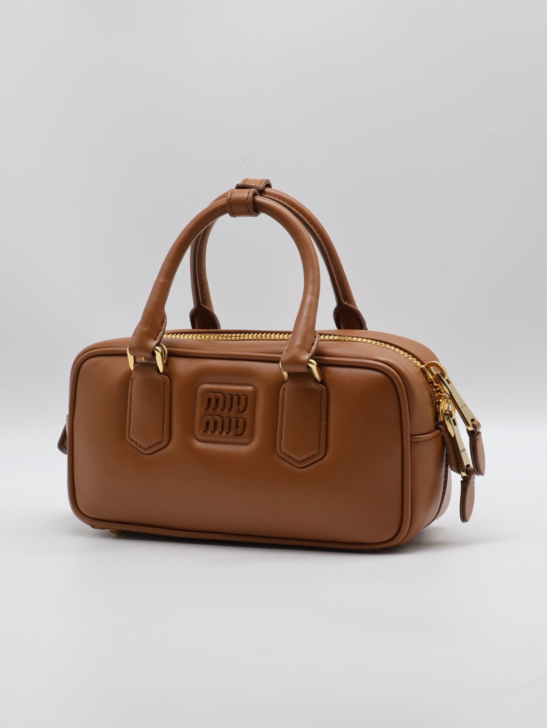 Miu Miu - Arcadie保齡球包 - 小號焦糖棕
